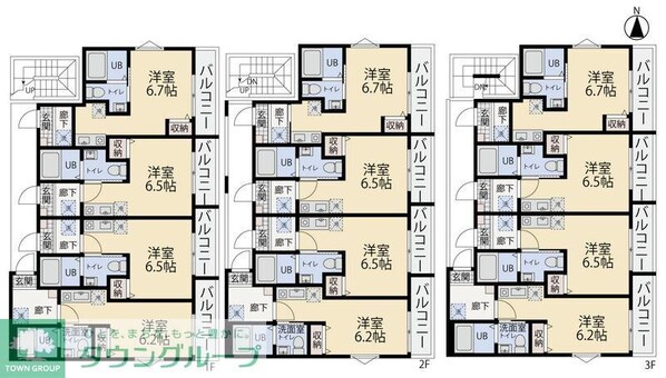 うみかぜハイツIIの物件間取画像